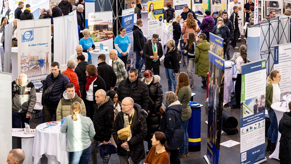 Blick auf die Fachkräftemesse „Kommen & Bleiben – MEIne ReGion“ in 2025  Foto: Daniel Bahrmann