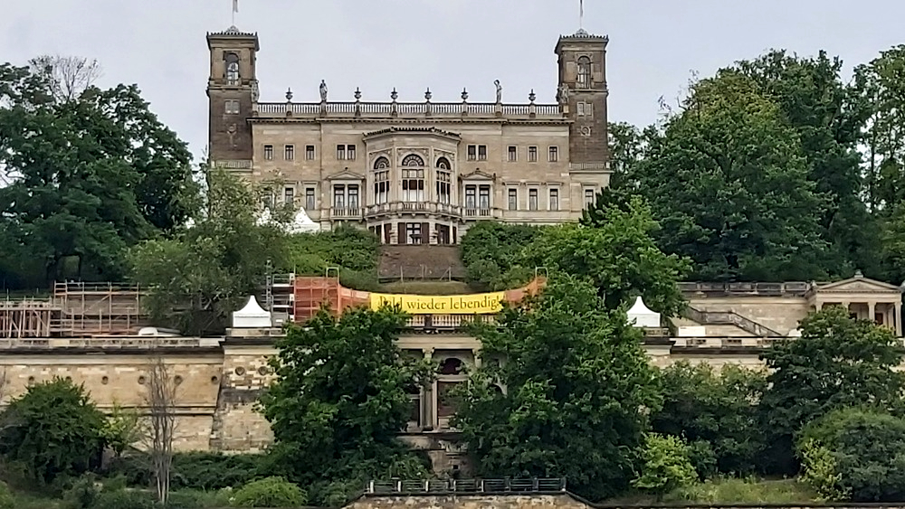 Sanierung des historischen Römischen Bades am Schloss Albrechtsberg macht Fortschritte. Foto: MeiDresden.de