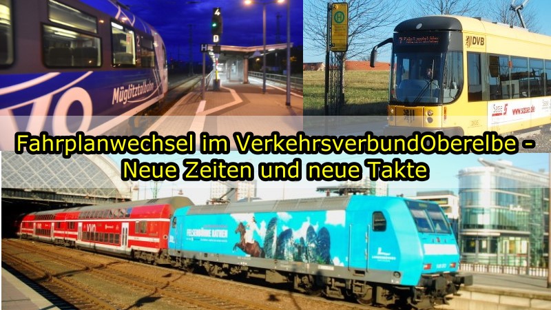 Fahrplanwechsel im Verkehrsverbund Oberelbe - Neue Zeiten und neue Takte   Foto: MeiDresden.de