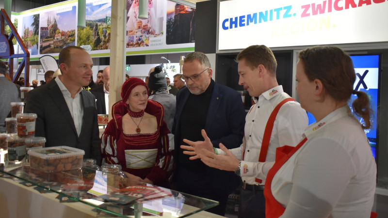 Auf der Grünen Woche in Berlin - Sachsens Landwirtschaftsminister Wolfram Günther hat am Montag den Sachsentag eröffnet.  Foto: © MeiDresden.de/Mike Schiller