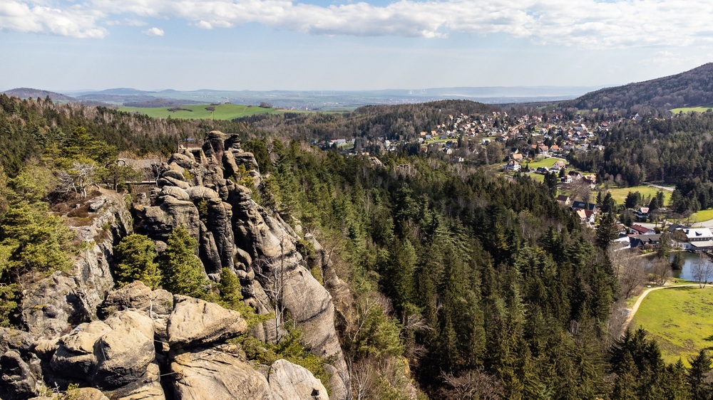 Nonnenfelsen im Zittauer Gebirge. Foto: mushroom productions