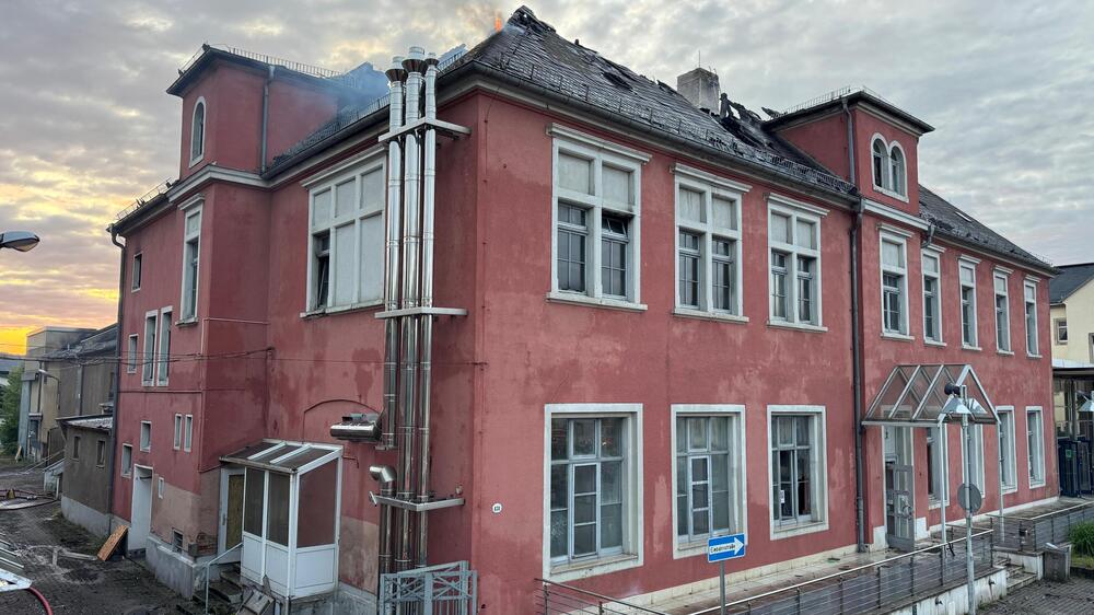 © Feuerwehr Dresden Das Brandobjekt am Morgen nach dem verheerenden Brand.