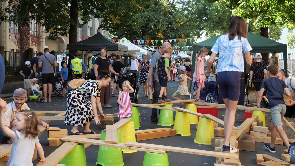 Turmfest auf der Junghansstraße. Foto Technische Sammlungen Dresden/ Sophie Arlet