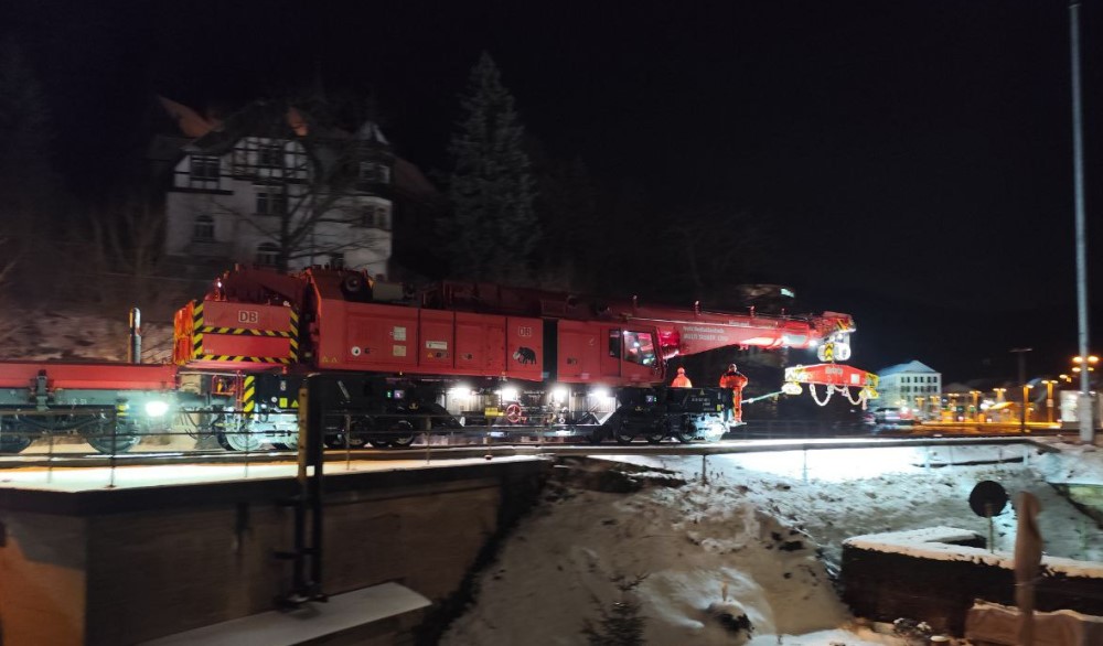 Einfahrt des Hilfezuges in Glashütte  Foto: © privat