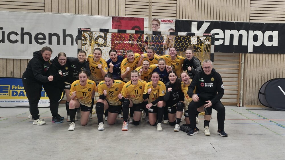 Siegerfoto HC Rödertal gegen HSG Freiburg. Foto: HC Rödertal