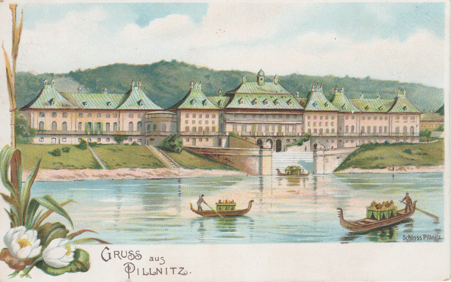 Historische Postkarte aus Pillnitz im 1900 ©  Schloss & Park Pillnitz